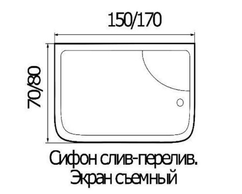 Душевая кабина River WISLA 170/80 ТН