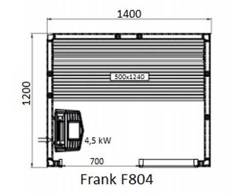 Финская сауна Frank F804 140х120 см