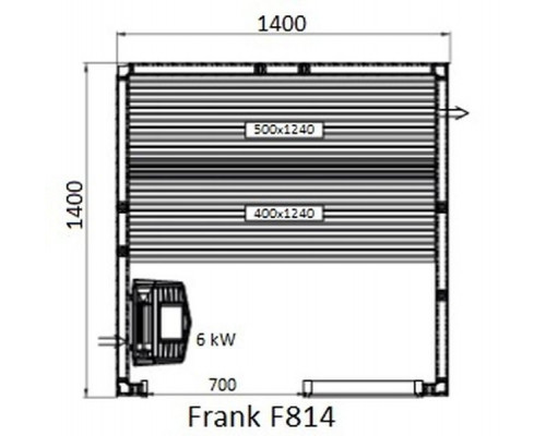 Финская сауна Frank F814 140х140 см