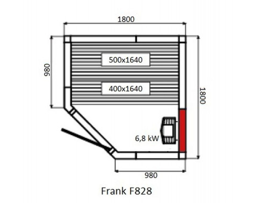 Финская сауна Frank F828 180х180 см