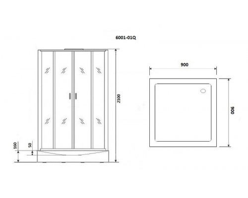 Душевая кабина Niagara Premium NG-6001-01Q 90х90 см