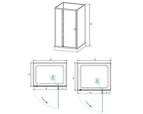 Душевая кабина RGW OLB-207 70x70 профиль белый