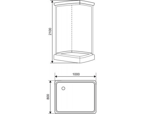 Душевая кабина Arcus S-47 100х80