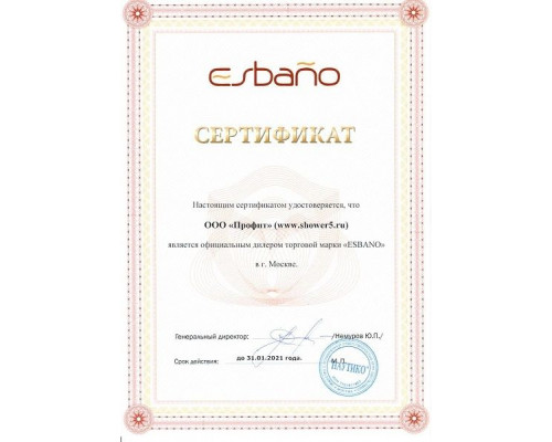 Душевая кабина Esbano ELEGANCIA ESG-100CR 100х100 см