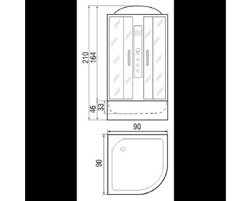 Душевая кабина River DESNA 90/44 МТ