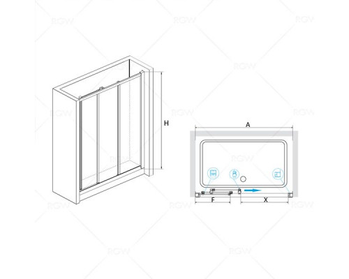 Душевая дверь RGW CL-11 140 см, прозрачное стекло