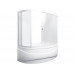 Шторка для ванны 1Marka Catania 160х100х140 MW (Selak) каркас белый, стекло Мислайт, 3 части