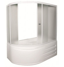 Шторка для ванны 1Marka DIANA 4604613103415 170х105х140 MW каркас белый, стекло Мислайт