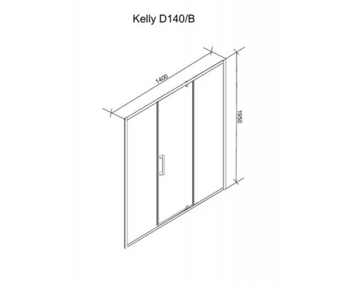 Душевая дверь в нишу Cerutti SPA Kelly D140B 140 см