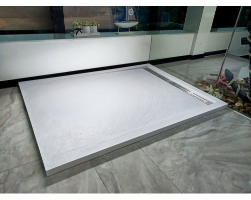 Душевой поддон WeltWasser WW TRS 10090 STONE-WT 100х90 см белый с сифоном