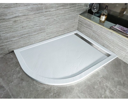 Душевой поддон WeltWasser WW TRR 10080 STONE-WT R 100х80 см белый с сифоном