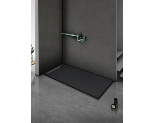 Душевой поддон WeltWasser WW TRS 14090 STONE-BL 140х90 см черный с сифоном