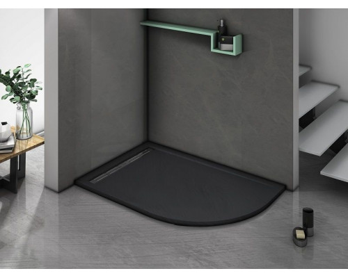 Душевой поддон WeltWasser WW TRR 12080 STONE-BL L 120х80 см черный с сифоном
