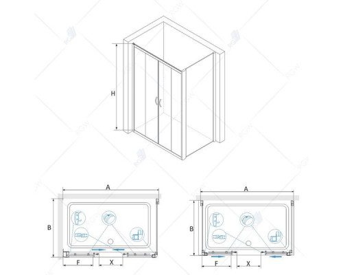 Душевой уголок RGW PA-41 (PA-11 + Z-050-2) 150x80, прозрачное стекло