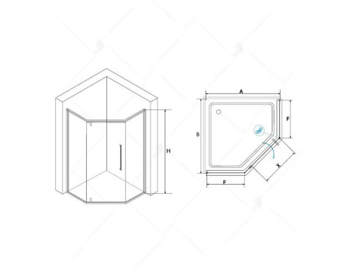 Душевой уголок RGW SV-81 100x100, прозрачное стекло