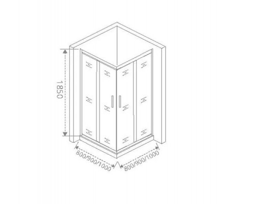 Душевое ограждение Good Door NEO CR- 80-C-CH