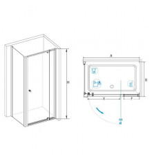 Душевой уголок RGW PA-44 (PA-02 + Z-12 + A-11) 80x70, прозрачное стекло