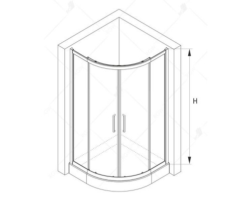 Душевой уголок RGW CL-54 90x90, прозрачное стекло