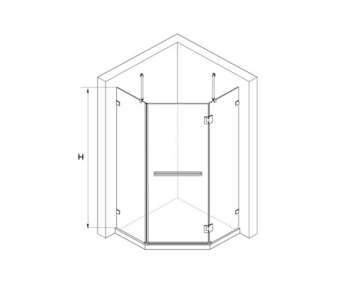 Душевой уголок RGW HO-082 120х120, прозрачное стекло