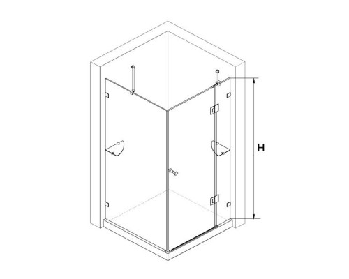 Душевой уголок RGW HO-44 80x120, прозрачное стекло
