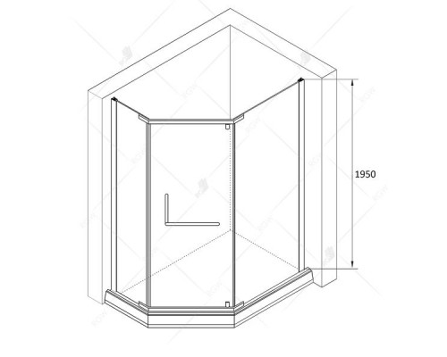 Душевой уголок RGW PA-91 90x100, прозрачное стекло