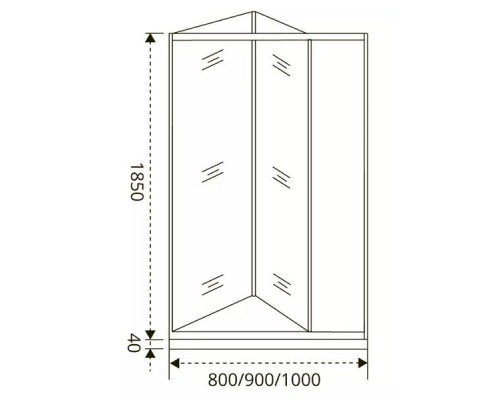 Душевое ограждение Good Door INFINITY SD-90-G-CH 90 см