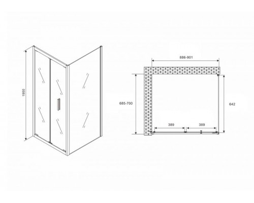 Душевой уголок ABBER Sonnenstrand AG07090-S70