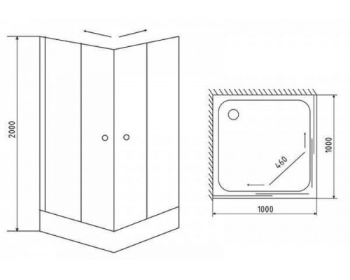 Душевой уголок Timo TL-1102 Romb Glass 100х100