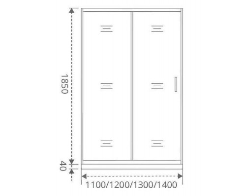Душевое ограждение Good Door LATTE WTW-110-C-WE 110 см