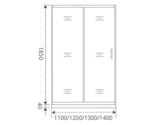 Душевое ограждение Good Door LATTE WTW-130-C-WE 130 см