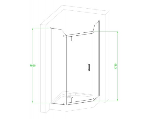 Душевой уголок Royal Bath RB 90TR-C-CH 90х90 см, с матовыми стеклами