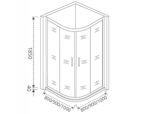 Душевое ограждение Good Door LATTE R-100-G-WE 100х100 см