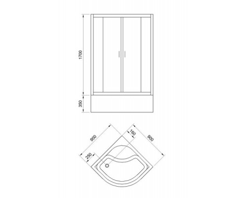 Душевой уголок Royal Bath RB 90CK-C-CH 90х90 см, с матовыми стеклами