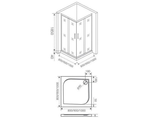 Душевое ограждение Good Door INFINITY CR-90-C-CH 90х90 см