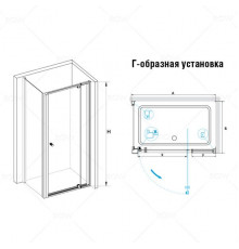 Душевой уголок RGW PA-32 (PA-02 + Z-12 + A-11) 80x80, прозрачное стекло