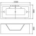 Ванна акриловая WeltWasser WW HB KONIGS 150/80 WT 150х80х58 с гидромассажем, белая